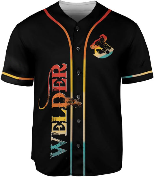 And I Think To Myself What A Wonderful Weld Welder Baseball Jersey
