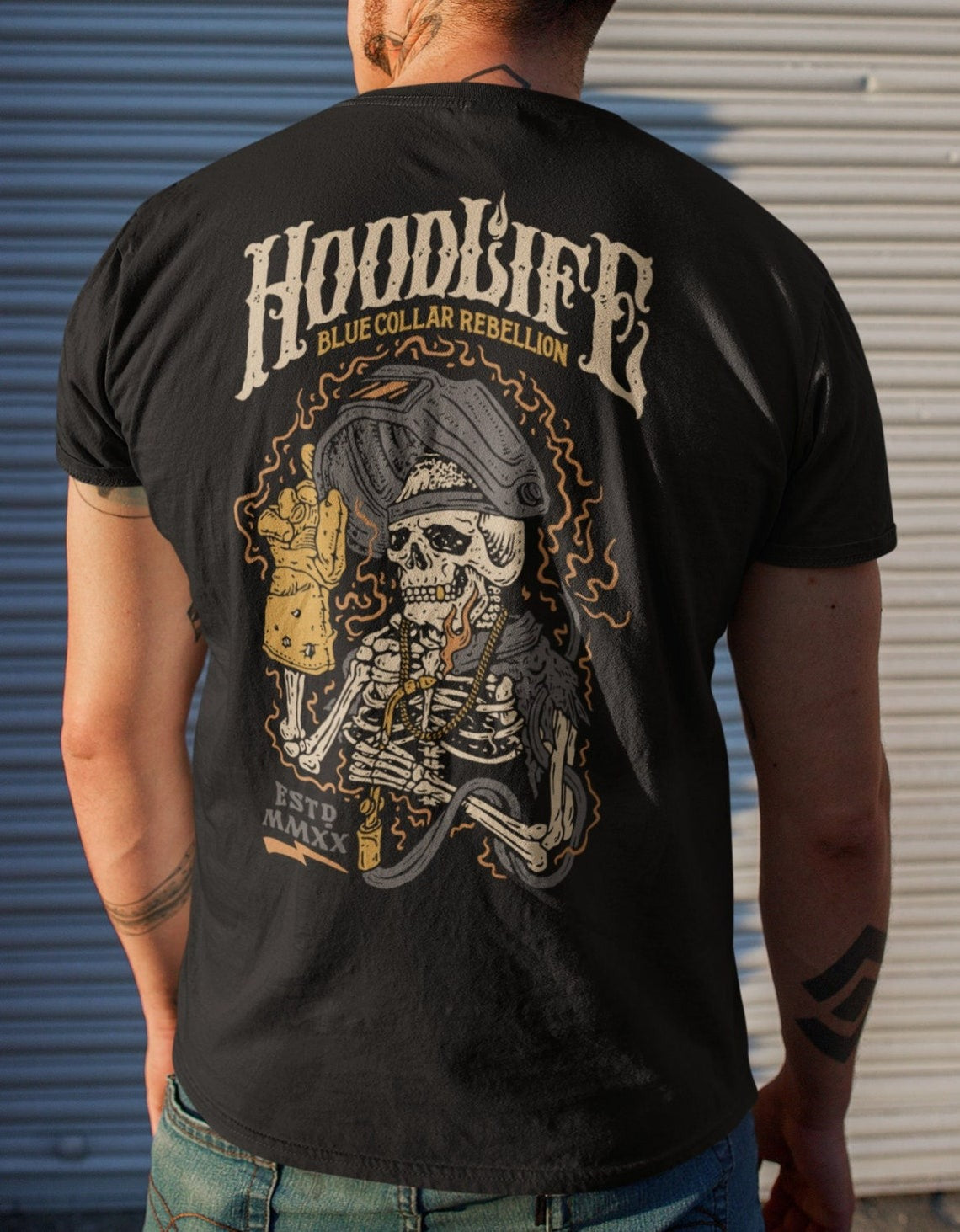 Hoodlife Skeleton Welder T-shirt