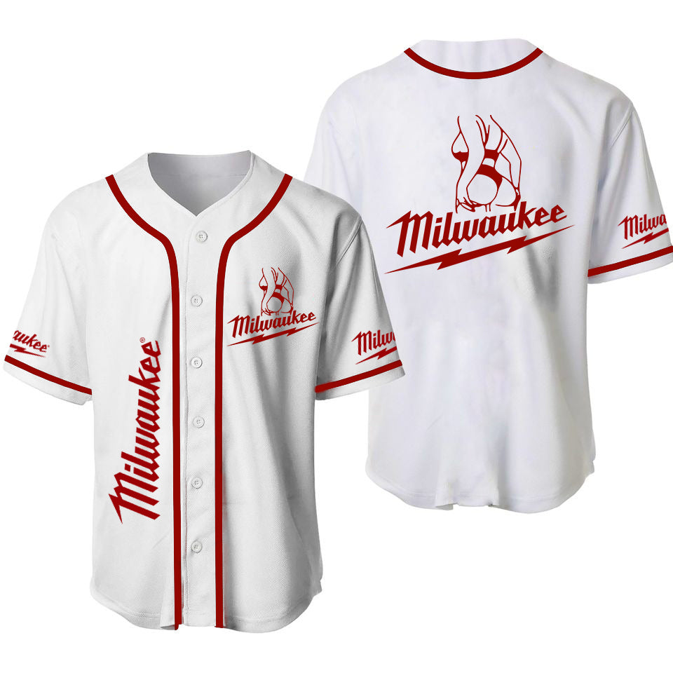 Milwaukee Girl Baseball Jersey, Blue Collar Tools Baseball Shirt, Funny Gift for Him