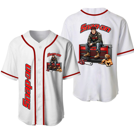 Snap-on Tools Baseball Jersey, Funny Gift for Him, Blue Collar Baseball Shirt